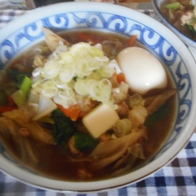 舞茸とキャベツの味噌ラーメン